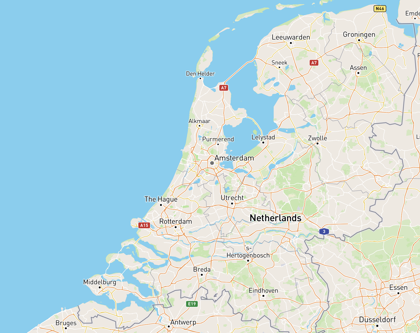 Kaart van Nederland